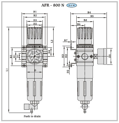 Air Filter Regulator(AFR) - 800 N