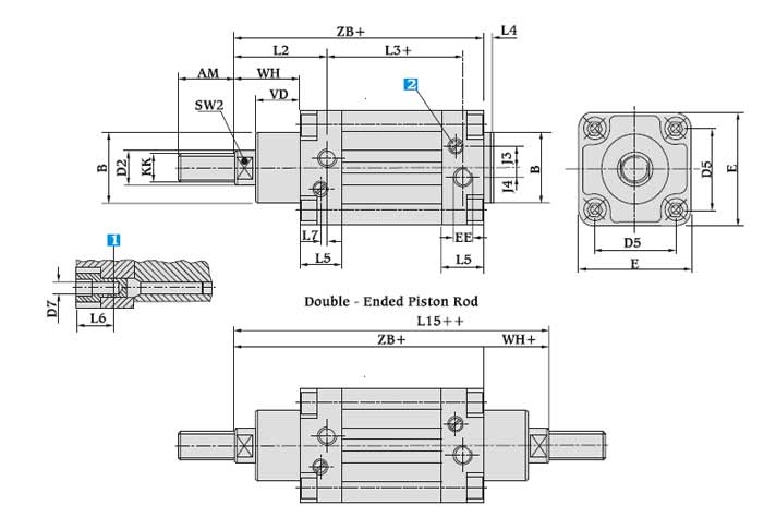 6431 Deluxe Pneumatic Cylinders