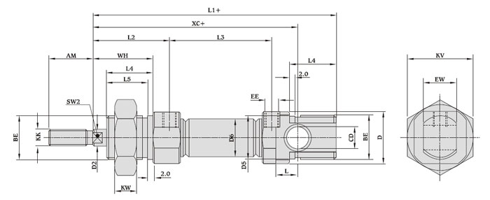 Miniature Air Cylinders as per ISO 6432